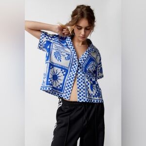 UO Kimchi Blue Lana Souvenir Button-Down Shirt